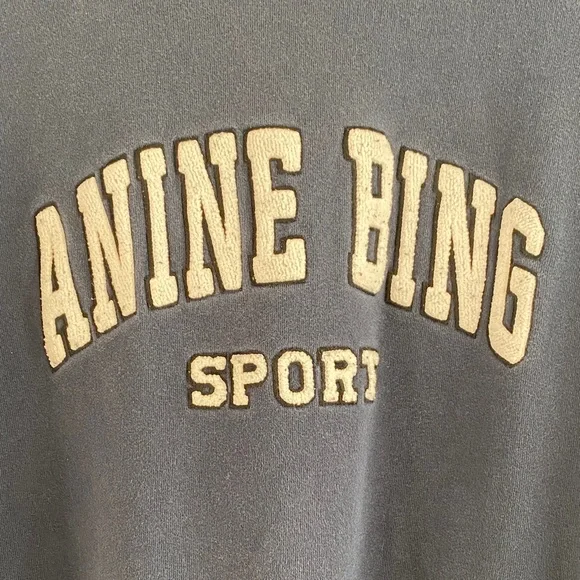 Anine Bing Sport Tyler Sweatshirt in Pacific Blue - Picture 4 of 10